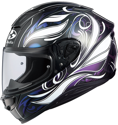OGK Kabuto Aeroblade 6 Helmet Elfi Dark Black-White-Purple