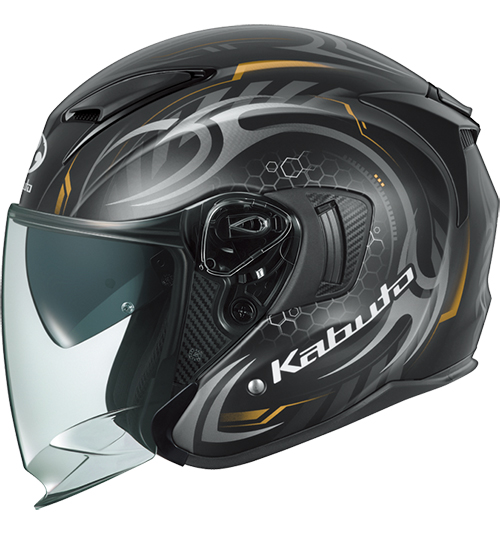 OGK Kabuto Exceed-2 Helmet Cyber Flat-Black-Gold