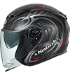 OGK Kabuto Exceed-2 Helmet Cyber Flat-Black-Red