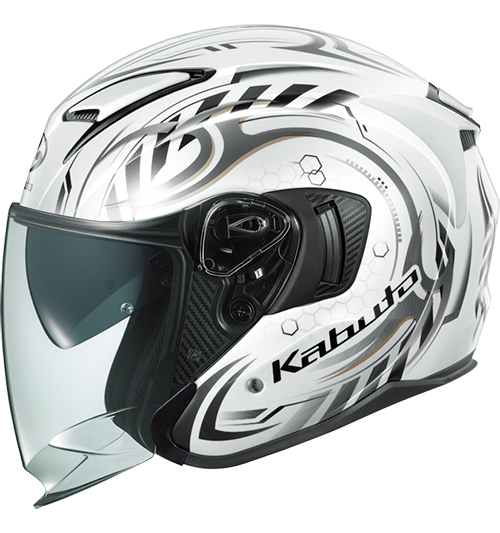 OGK Kabuto Exceed-2 Helmet Cyber Pearl-White-Black