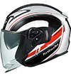 OGK Kabuto Exceed-2 Helmet Ridge White-Black