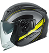 OGK Kabuto Exceed-2 Helmet Ridge Flat-Black-Yellow