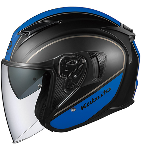 OGK Kabuto Exceed Helmet Delie Flat-Black-Blue