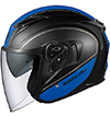 OGK Kabuto Exceed Helmet Delie Flat-Black-Blue