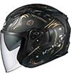 OGK Kabuto Exceed Helmet Sword Flat-Black-Gold