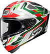 Shoei X-Fifteen Helmet Escalate TC-4 Green-Red