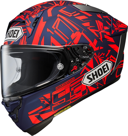 Shoei X-Fifteen Helmet Marquez Dazzle TC-10 Red-Blue