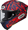 Shoei X-Fifteen Helmet Marquez Dazzle TC-10 Red-Blue
