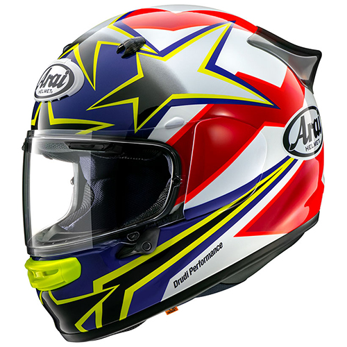 Arai Astro-GX Helmet Star & Stripe Yellow