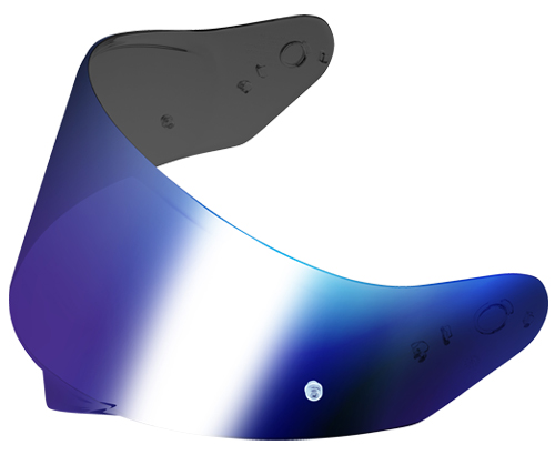 OGK CF-2 Pinlock Ready Blue-Mirror Shield for Kamui-5 Helmet