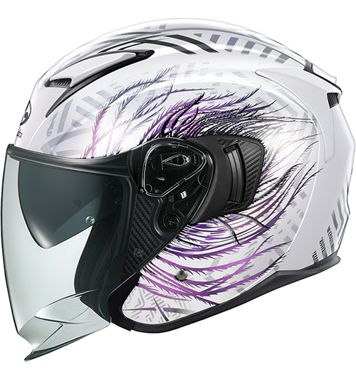 OGK Kabuto Exceed-2 Helmet Plume White-Purple