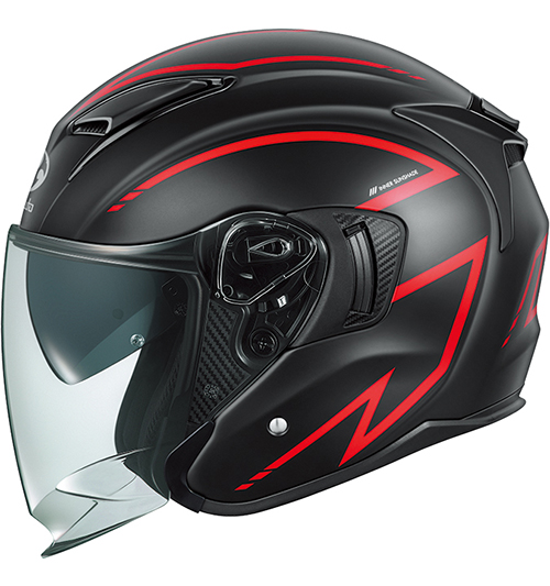 OGK Kabuto Exceed-2 Helmet Spria Flat-Black-Red SALE