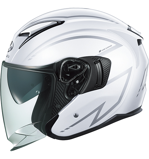 OGK Kabuto Exceed-2 Helmet Spria Pearl-White-Silver