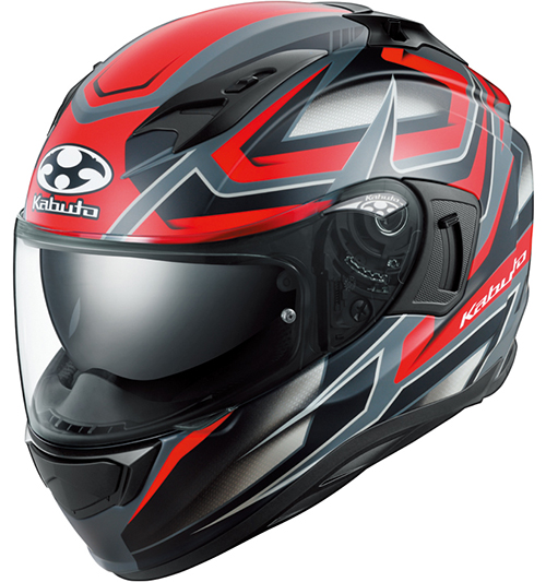 OGK Kabuto Kamui-3 Helmet Acrobat Flat-Black-Red