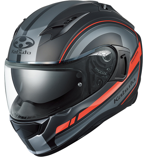 OGK Kabuto Kamui-3 Helmet Ridge Flat-Black-Grey