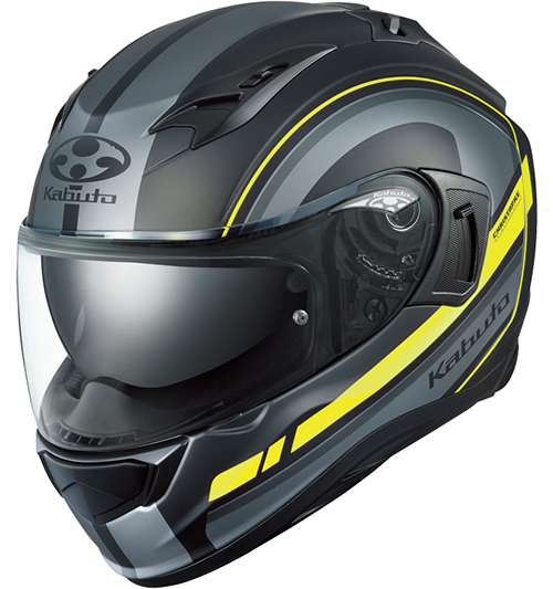 OGK Kabuto Kamui-3 Helmet Ridge Flat-Black-Yellow