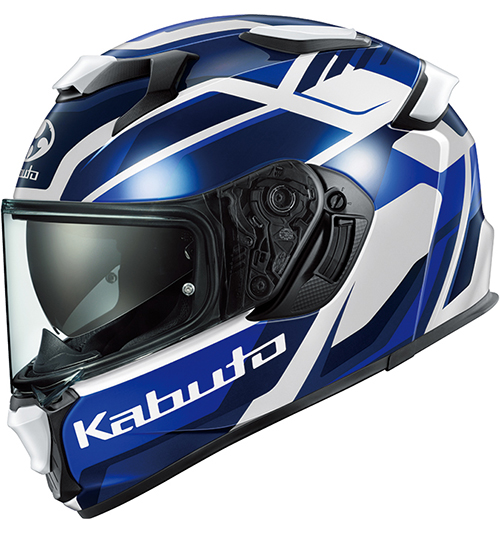 OGK Kabuto Kamui-5 Helmet Gravix White-Blue