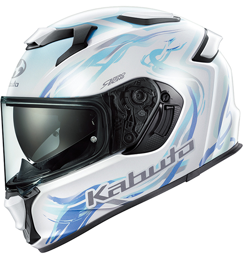 OGK Kabuto Kamui-5 Helmet Lunoa Pearl-White-Mint