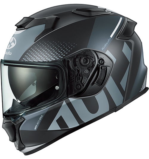 OGK Kabuto Kamui-5 Helmet Velta Flat-Black-Grey
