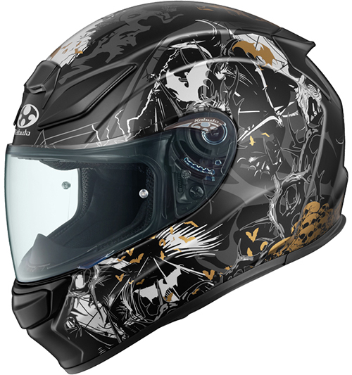 OGK Kabuto Shuma Helmet Nighter Flat-Black-Gold