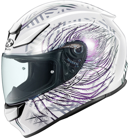 OGK Kabuto Shuma Helmet Plume White-Purple