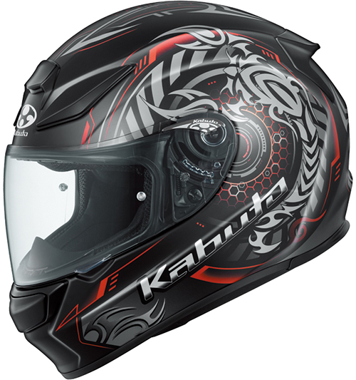 OGK Kabuto Shuma Helmet Skalion Flat-Black-Red