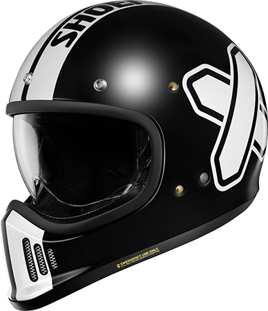 Shoei EX-Zero Helmet Cross Logo 2 TC5 Black-White