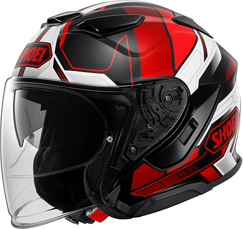 Shoei J-Cruise 3 Helmet Whizzy TC1 Red-Black