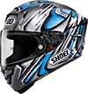 Shoei X-Fifteen Helmet Daijiro TC-10 Silver-Blue
