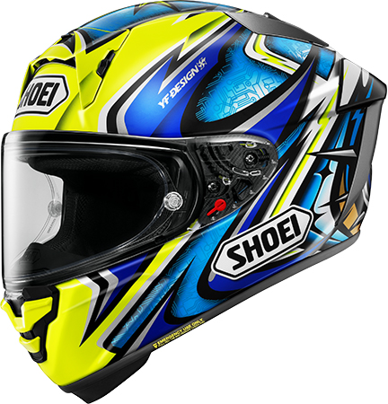 Shoei X-Fifteen Helmet Daijiro TC-3 Yellow-Blue