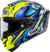 Shoei X-Fifteen Helmet Daijiro TC-3 Yellow-Blue