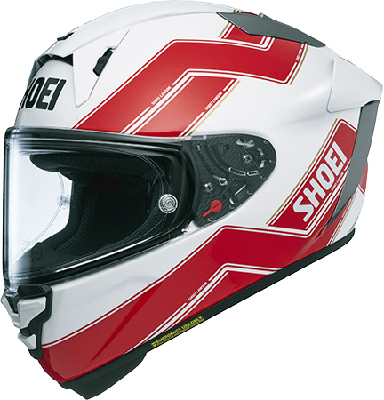 Shoei X-Fifteen Helmet Lawson TC-1 Red-White