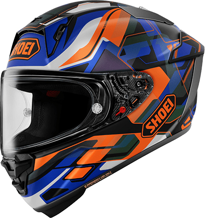 Shoei X-Fifteen Helmet Valion TC-8 Orange-Blue